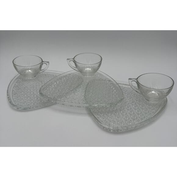 Vintage Snack Set Lunch Set, Plate & Cup, Daisy and Button, Set/2 (4 pcs) - Picture 5 of 12